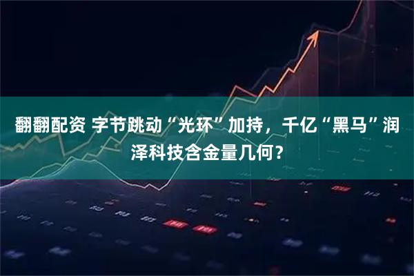 翻翻配资 字节跳动“光环”加持，千亿“黑马”润泽科技含金量几何？